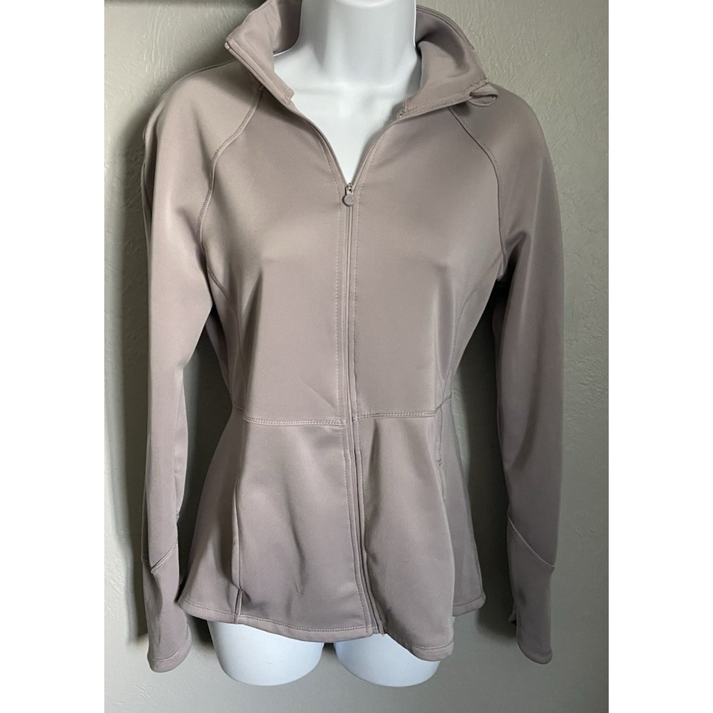 Apana Athletic Jacket Womens Size Small Lavender Purple Full Zipper Warm Up Yoga